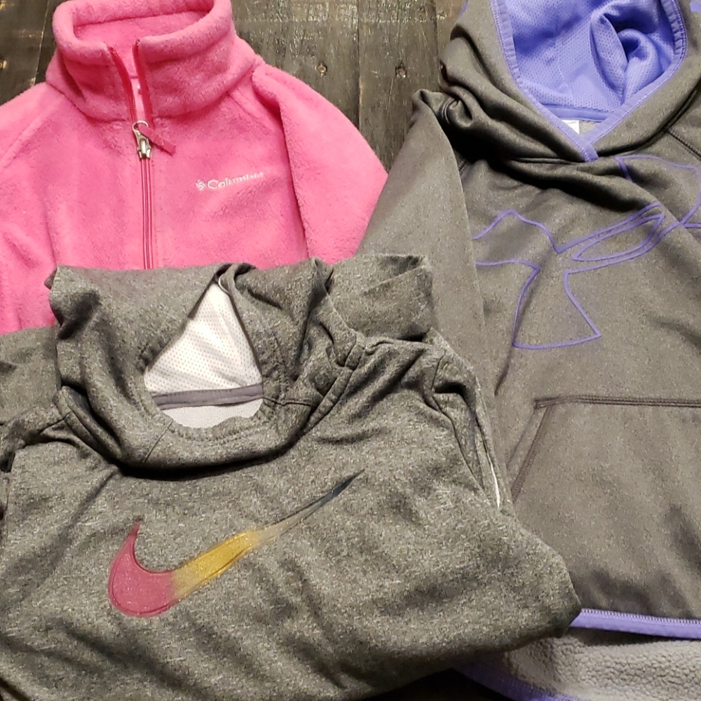 Lot of 3 little girls sweatshirts size 6/6X